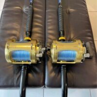 2 Shimano Tiagra 80W 2 speed reels and rod