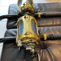 2 Shimano Tiagra 80W 2 speed reels and rod - Image 5