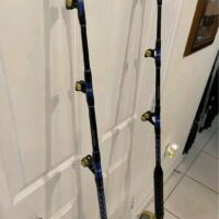 2 Shimano Tiagra 80W 2 speed reels and rod - Image 8