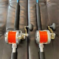 2 Shimano Talica 20II 2 speed reels with rod.